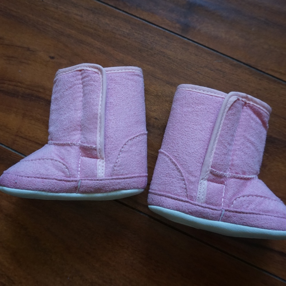 Infant Girl's Pink Boots PRE-WALKER